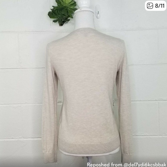 Talbots Rabbit Intarsia Oatmeal Sweater small -  ASO Taylor Swift - Picture 4 of 5